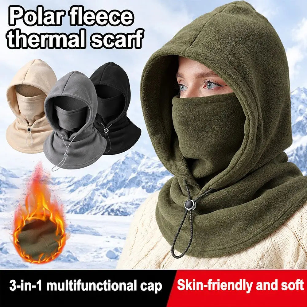 Fleece hood in three colors