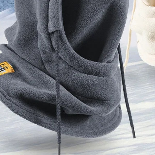 Neck warmer part of the hood