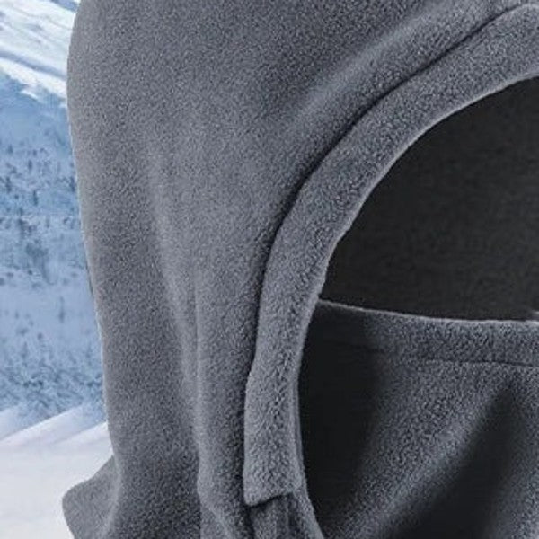 Close-up of the gray polar fleece